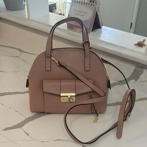 Samantha Thavasa Blush Satchel with Gold Lock